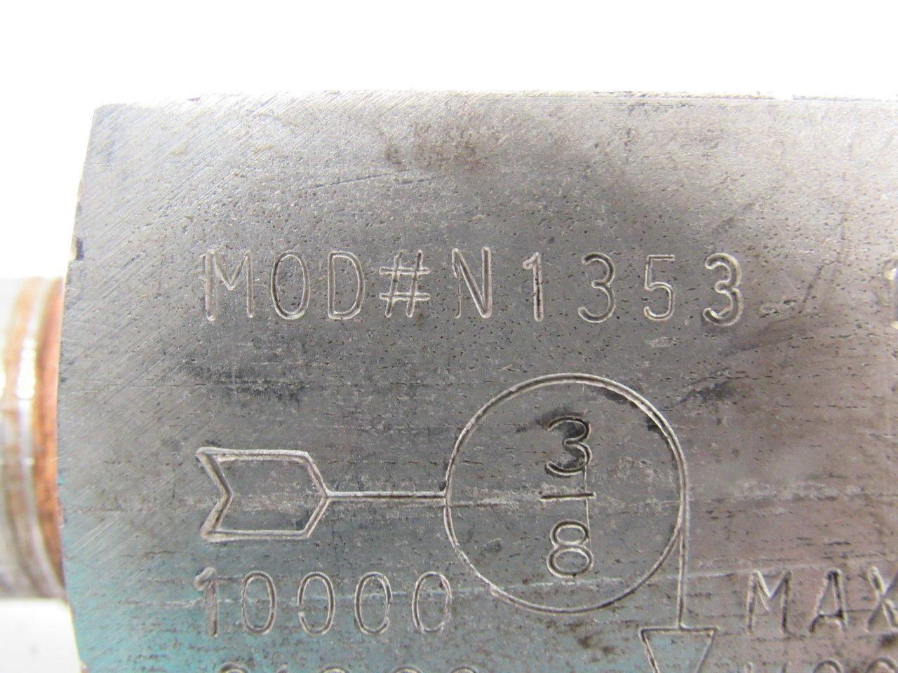 Marsh N1353 Marsh 316SST Metal-to-Metal Seat Needle Valve 3/8" NPT