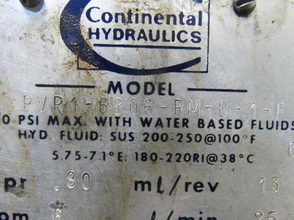 Continental PVR1-6BO6-RM-0-1-F 14Gal 6GPM 1.5Hp 208-230/460V Hydraulic Unit