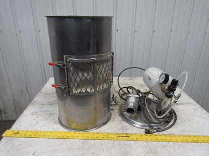 12-1/2" Stainless Steel Dust Collector Air Powered Blow Down Jet Filter Cleaner