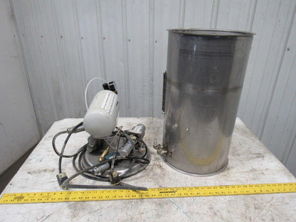 12-1/2" Stainless Steel Dust Collector Air Powered Blow Down Jet Filter Cleaner