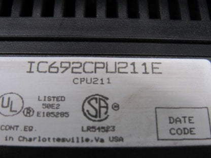 GE Fanuc IC692CPU211E Series 90-20 120VAC In/AC Out 120V