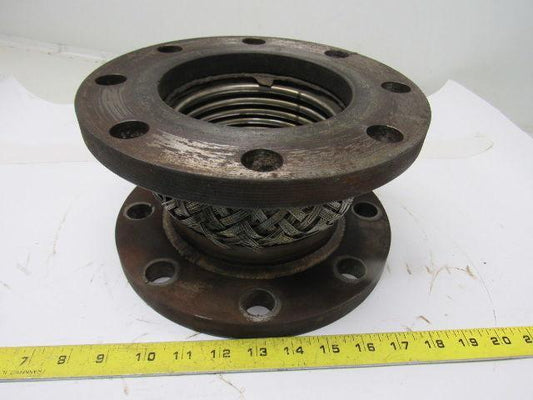 Stainless Steel Flanged Braided Flexible Pipe Connector 5-3/4" ID X 5-5/8" long
