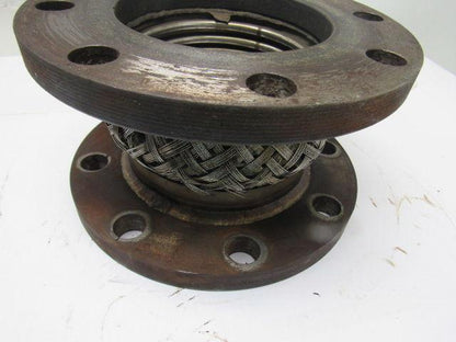 Stainless Steel Flanged Braided Flexible Pipe Connector 5-3/4" ID X 5-5/8" long