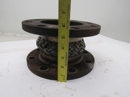 Stainless Steel Flanged Braided Flexible Pipe Connector 5-3/4" ID X 5-5/8" long