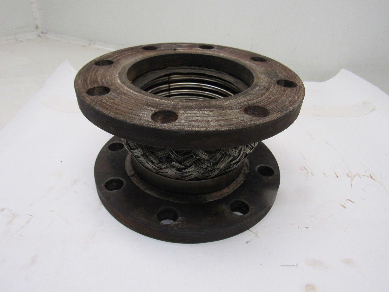 Stainless Steel Flanged Braided Flexible Pipe Connector 5-3/4" ID X 5-5/8" long