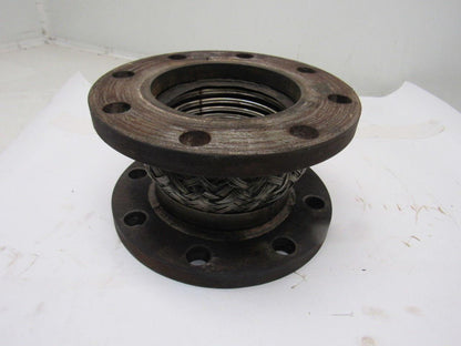 Stainless Steel Flanged Braided Flexible Pipe Connector 5-3/4" ID X 5-5/8" long