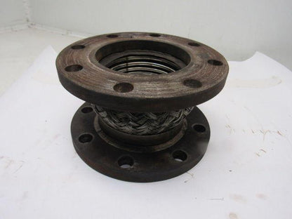 Stainless Steel Flanged Braided Flexible Pipe Connector 5-3/4" ID X 5-5/8" long