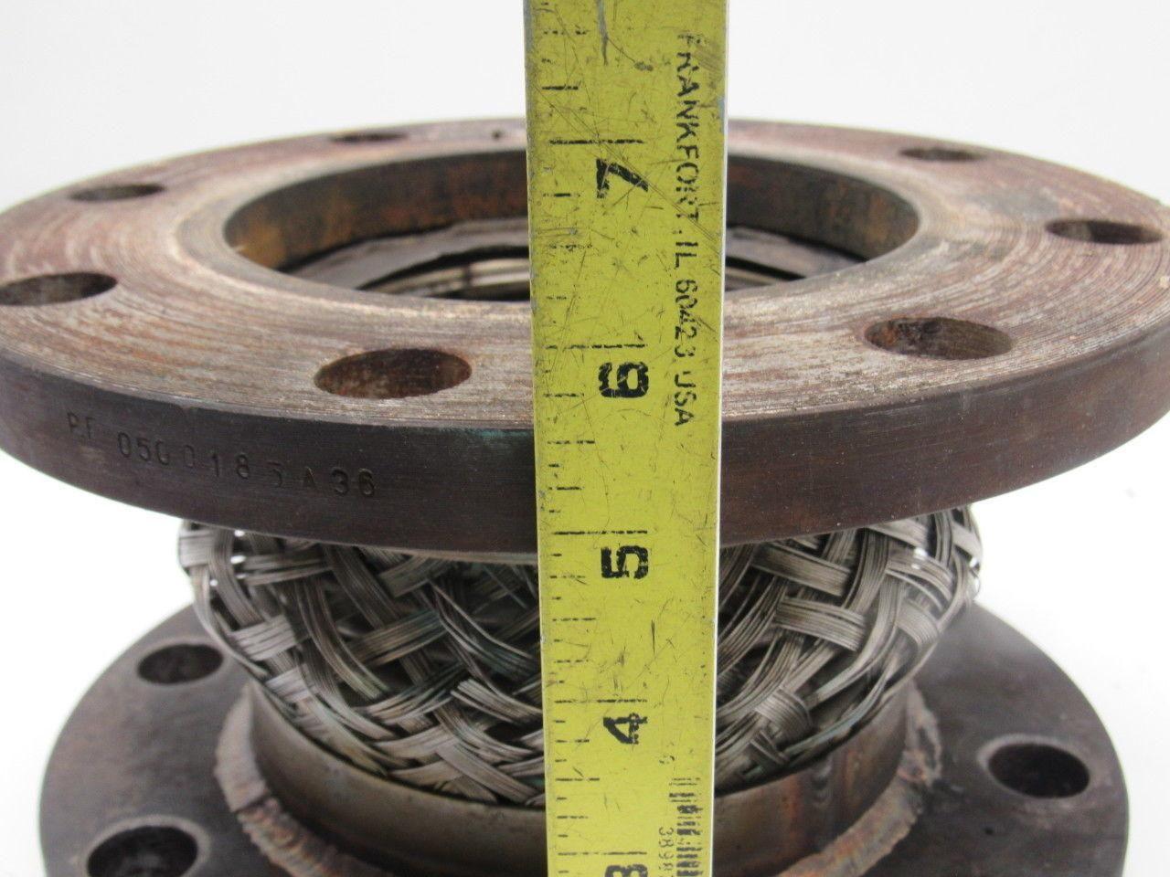 Stainless Steel Flanged Braided Flexible Pipe Connector 5-3/4" ID X 5-5/8" long