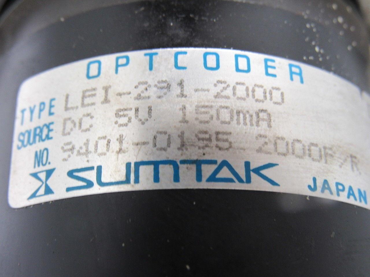 Sumtak LEI-291-2000 Optcoder Encoder From Cincinnati Milacron Cinturn DC5_150mA