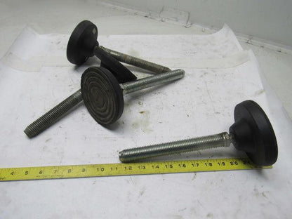 4-1/2" Plastic Base 10"Light Duty Leveling Feet Lot Of 4