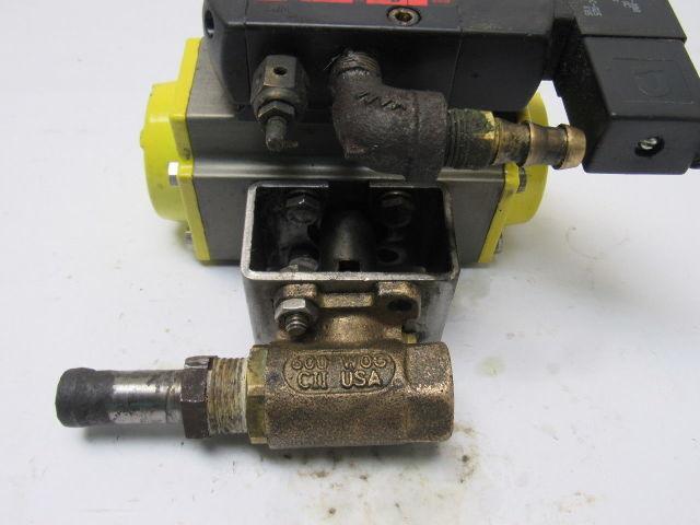 Apollo AS052 Pneumatic Actuator 1/2" Brass Ball Valve 120PSI