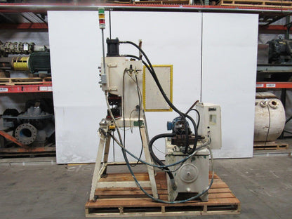 10Hp Open Back C Frame Hydraulic Crimping Press 4" Stroke 208-230/460V W/Die