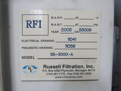 Russell SS-3000-A Stainless Steel Oil Water Separation Unit