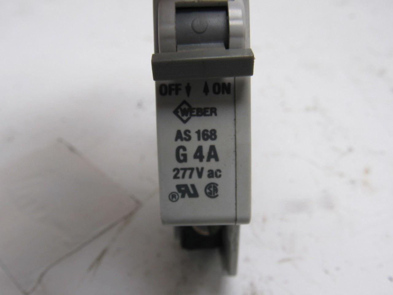 Weber AS168 G4A Circuit breaker 1 Pole 277V Lot of 2