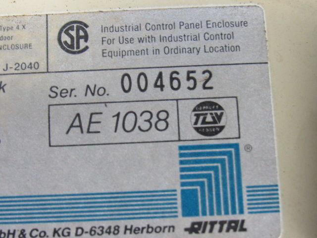 Rittal AE 1038 Electrical Enclosure 23-5/8" X 15" X 7-1/2" W/Backplate