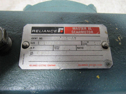 Reliance 800331-AY 1610WG28A Master XL Gearbox for Gearmotor 20:1 Ratio