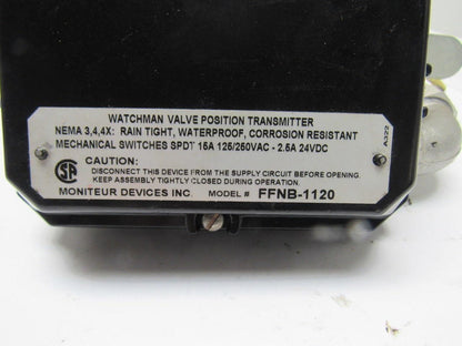 Moniteur Devices FFNB-1120 Watchman Pneumatic Valve Position Transmitter 1/2"NPT