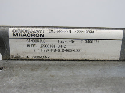 Siemens 6SC6101 Cincinnati Milacron 2 Axis Simodrive Servo AC/DC Converter Rack