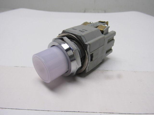 Idec BST010 600V Momentary Contact Push Button Pilot Light White LED 30mm