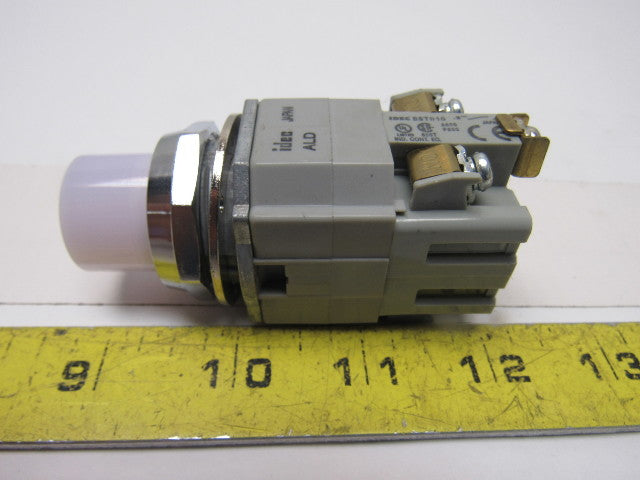 Idec BST010 600V Momentary Contact Push Button Pilot Light White LED 30mm