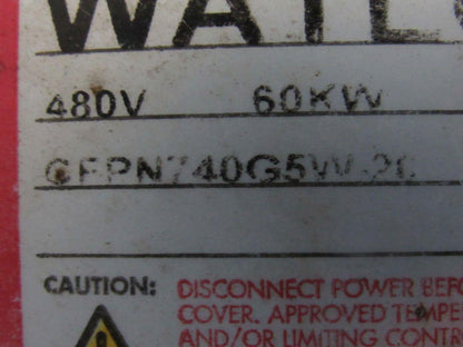 Watlow CFPN740G5 W-20 60KW Tubular Immersion Heater Assembly 2-1/2"NPT 480V 3 Ph