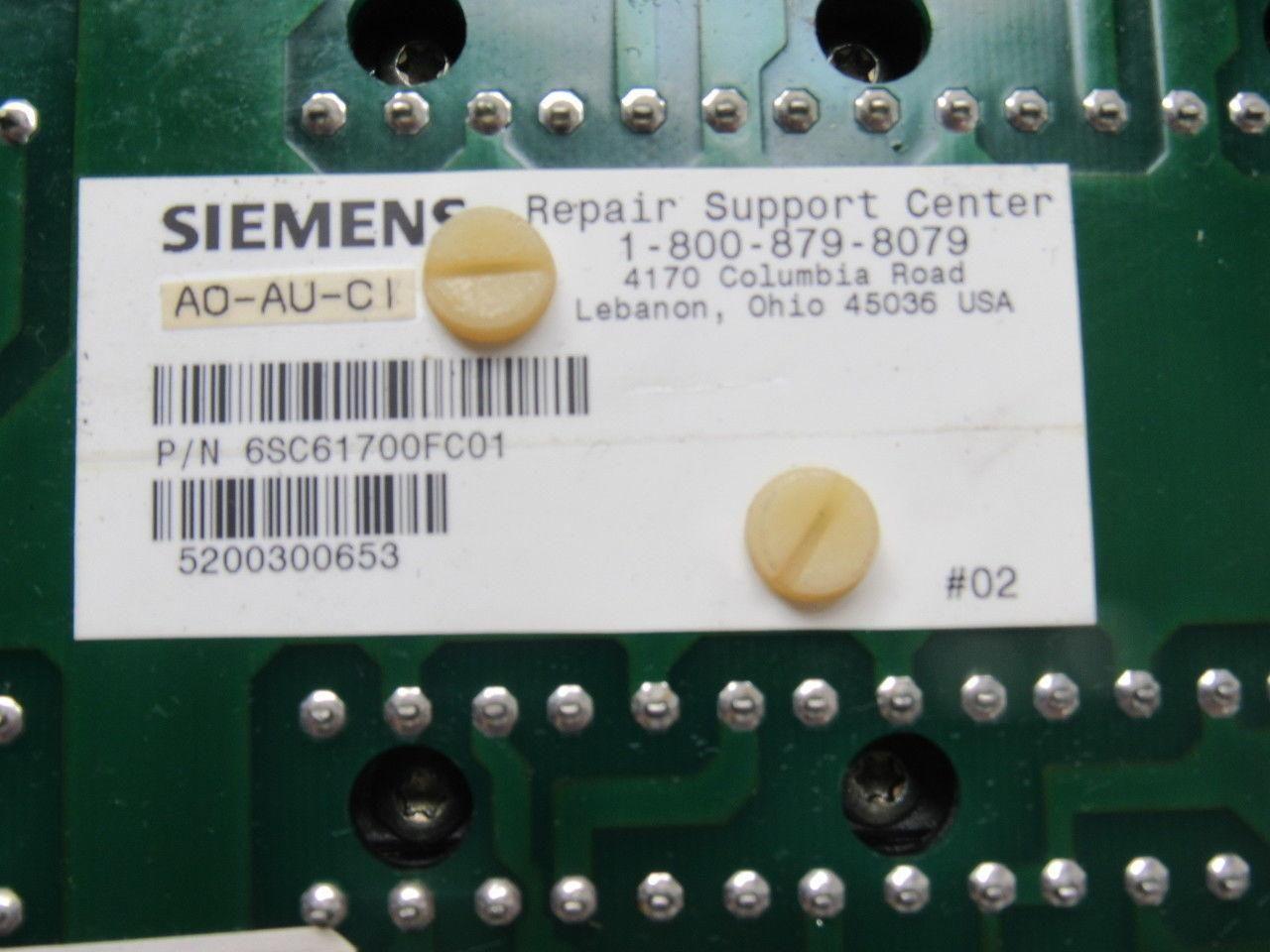 Siemens 6SC61700FC01 Simodrive Power Module 70/140A 1/2AXIS