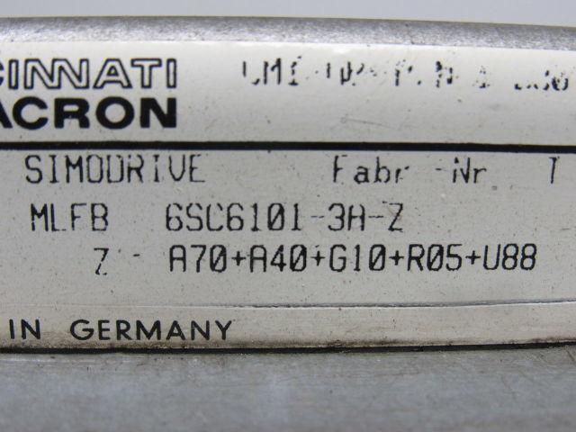 Siemens 6SC6101-3A-Z Power Empty Rack Cincinnati Milacron