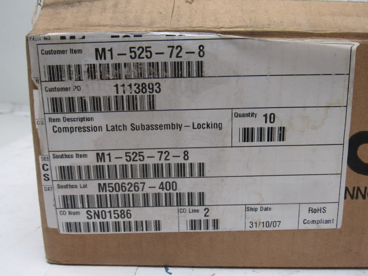 Southco M1-525-72-8 3" Chrome Flush Pull Locking Door Latch W/Keys Lot of 10