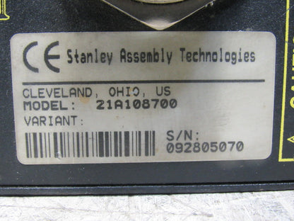 Stanley Assembly  21A108700 115/230V Supply Electric Nutrunner Torque Controller