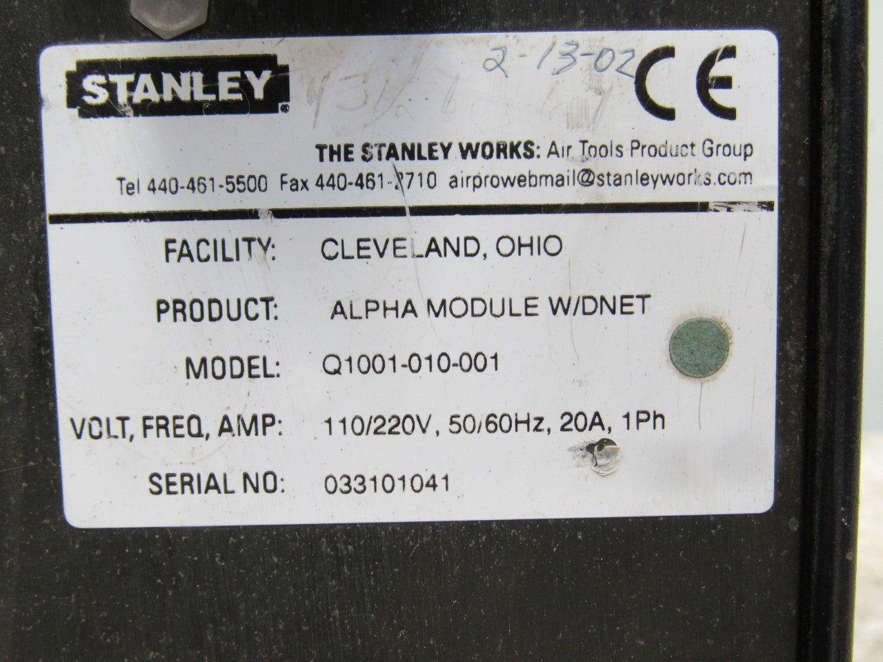 Stanley Works Q1001-010-001 115/230V Alpha Module W/Dnet Nutrunner Controller