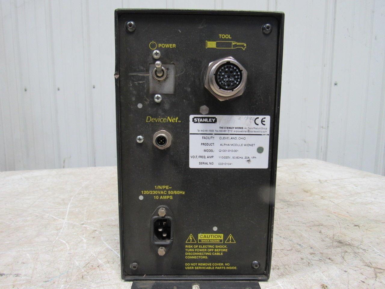 Stanley Works Q1001-010-001 115/230V Alpha Module W/Dnet Nutrunner Controller