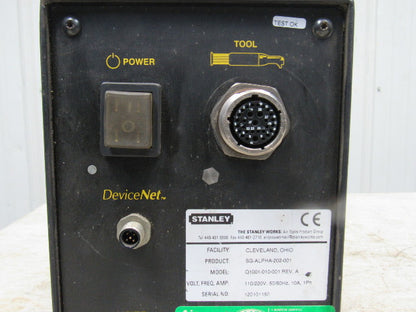 Stanley Works Q1001-010-001 115/230V Alpha Module W/Dnet Nutrunner Controller