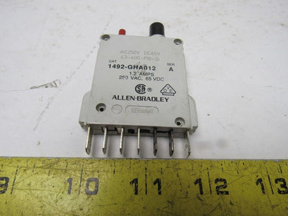 Allen Bradley 1492-GHA012 Ser. A Miniature Circuit Breaker 250V 1.2A