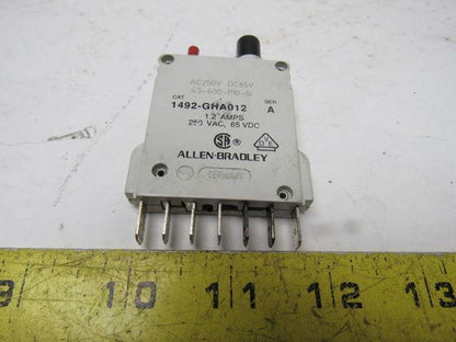 Allen Bradley 1492-GHA012 Ser. A Miniature Circuit Breaker 250V 1.2A