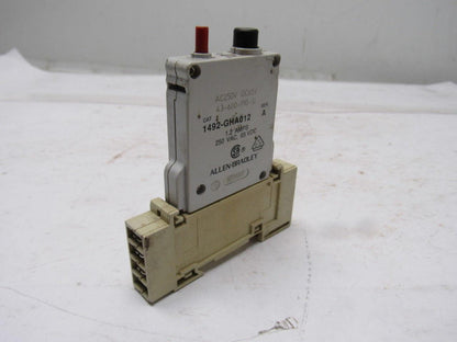 Allen Bradley 1492-GHA012 Miniature Circuit Breaker 250V W/Auxiliary Contact