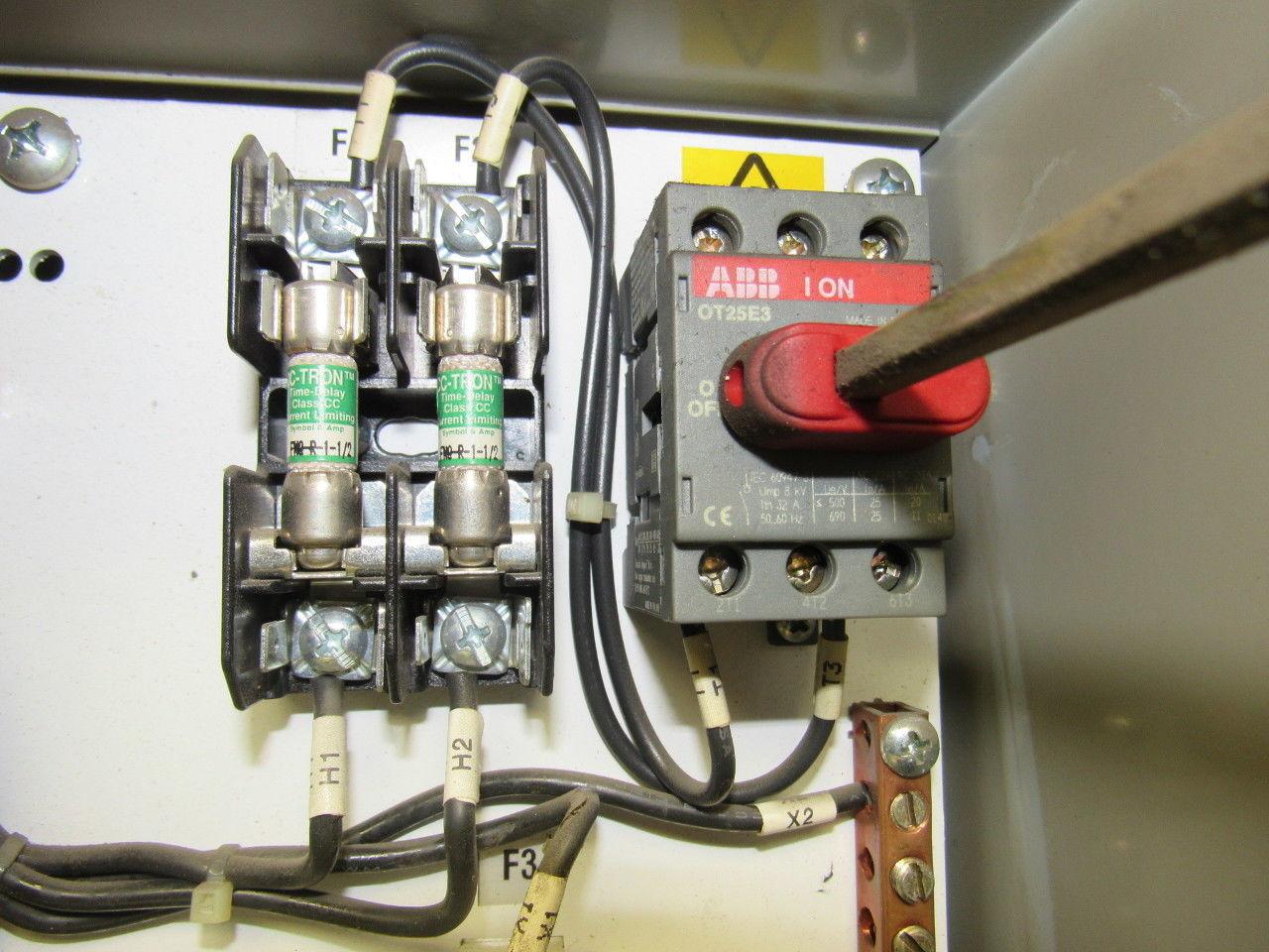 Daykin LTFS-09 U Electric Transformer Disconnect 250 VA PRI: 480V SEC: 120V