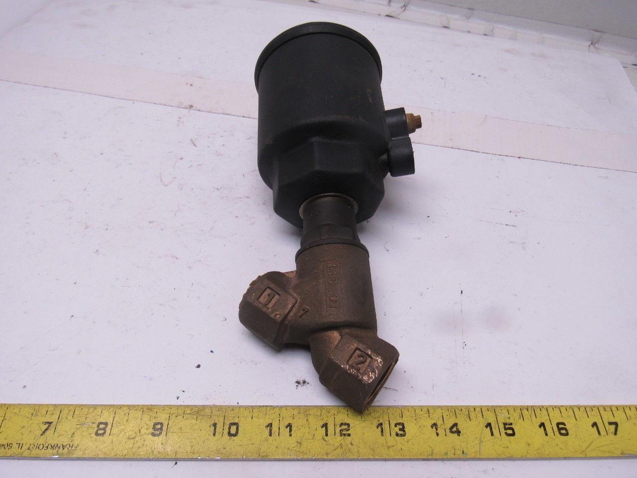 Asco 8290B005 Normally Closed Entry Under the Disc Angle Body Piston Valve 3/4"