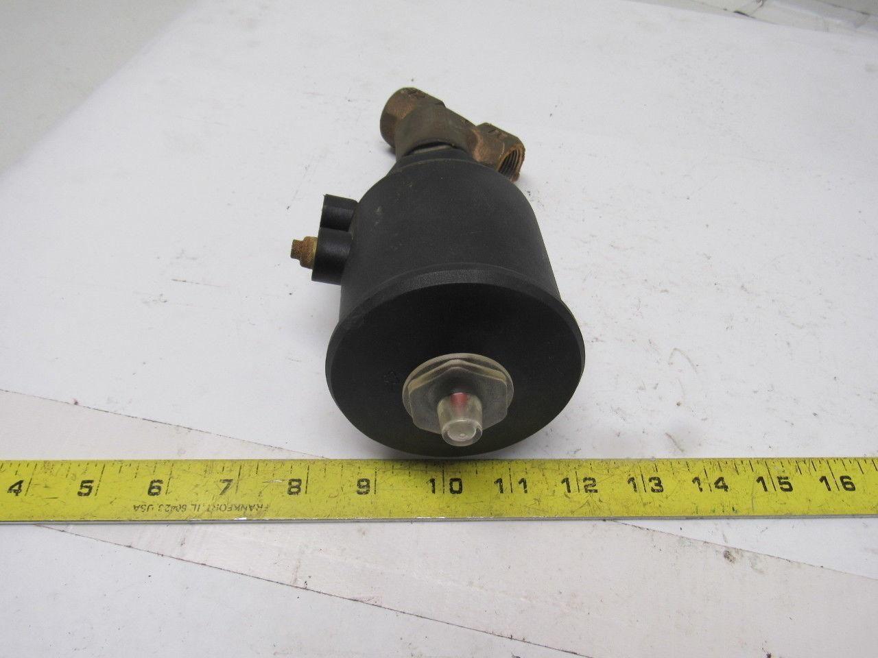 Asco 8290B005 Normally Closed Entry Under the Disc Angle Body Piston Valve 3/4"