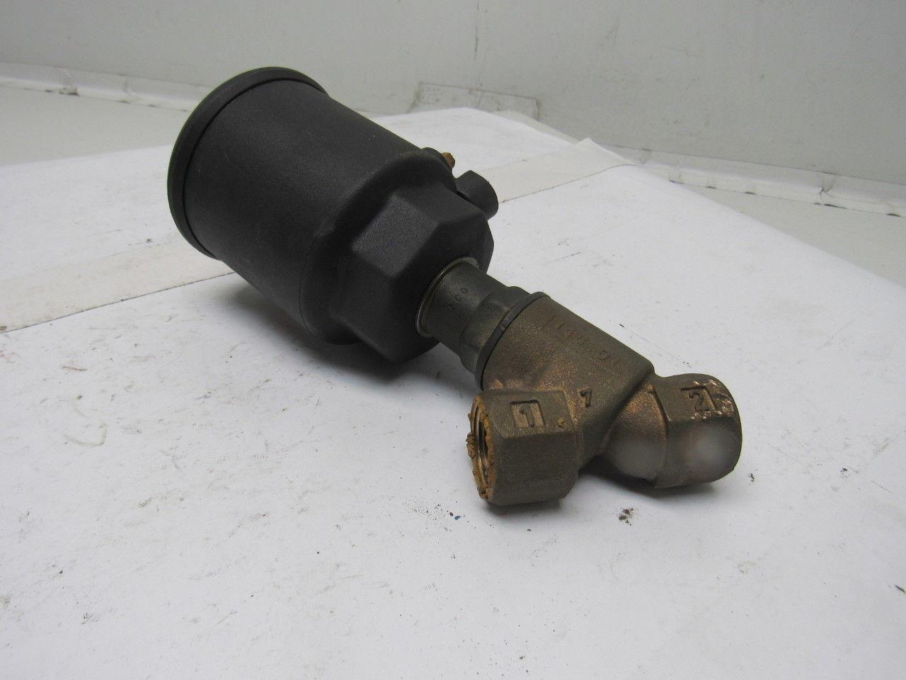 Asco 8290B005 Normally Closed Entry Under the Disc Angle Body Piston Valve 3/4"