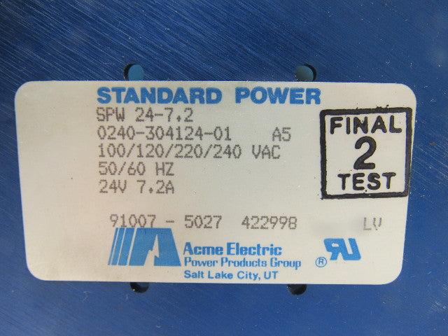 Acme Electrical SPW 2-7.2 024030412401 100-240V Input 24VDC Output Power Supply