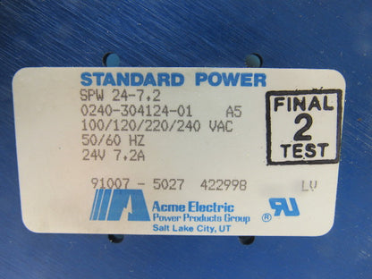 Acme Electrical SPW 2-7.2 024030412401 100-240V Input 24VDC Output Power Supply