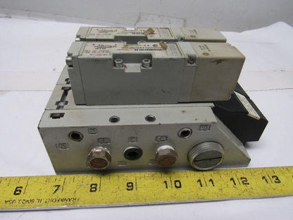 Numatics 062BA415M000061 Double Pneumatic 24V Solenoid Block 120PSI