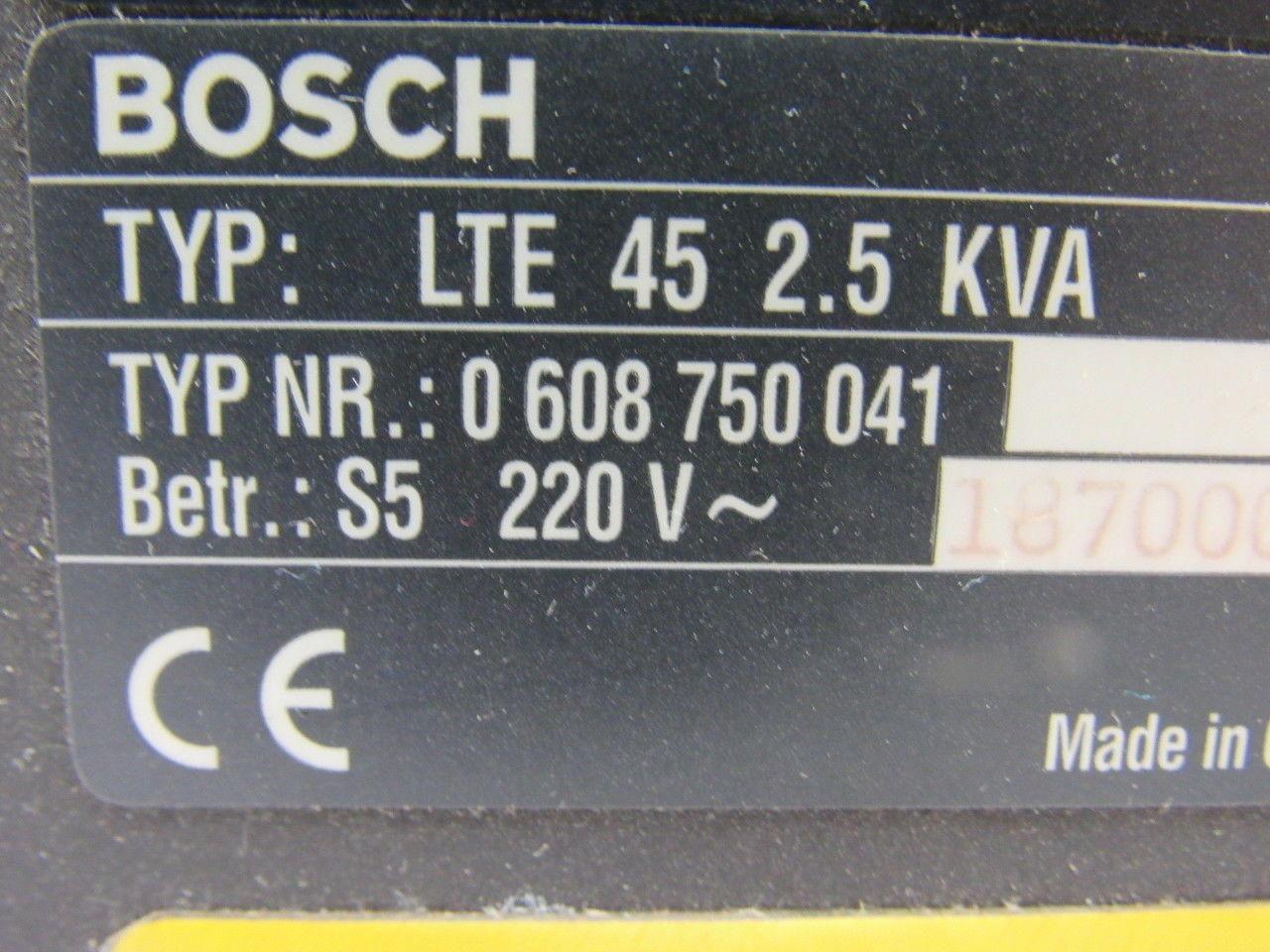 Bosch LTE 45 2.5 KVA  0 608 750 041 Servo Amplifier 220V (Broken Latch)