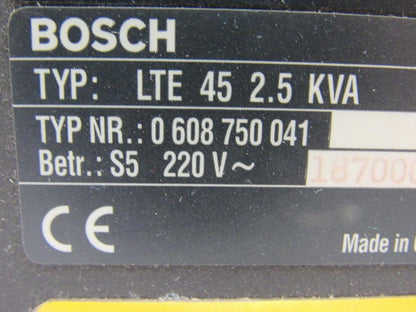Bosch LTE 45 2.5 KVA  0 608 750 041 Servo Amplifier 220V (Broken Latch)