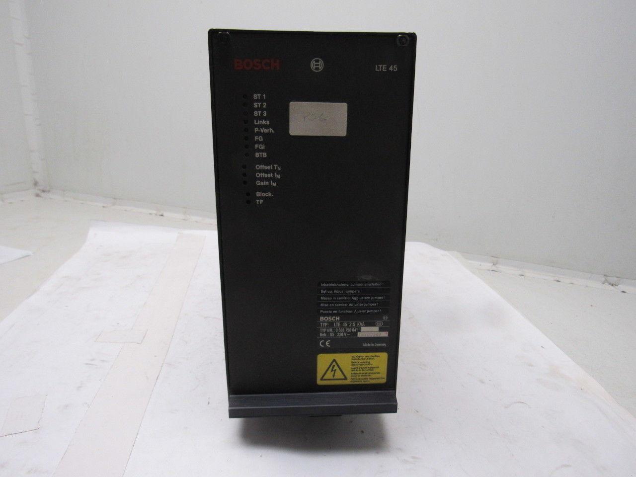 Bosch LTE 45 2.5 KVA  0 608 750 041 Servo Amplifier 220V (Broken Latch)