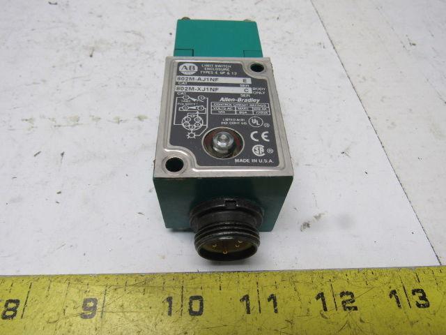 Allen Bradley 802M-AJ1NF Ser. E Top Push Spring Return Limit Switch