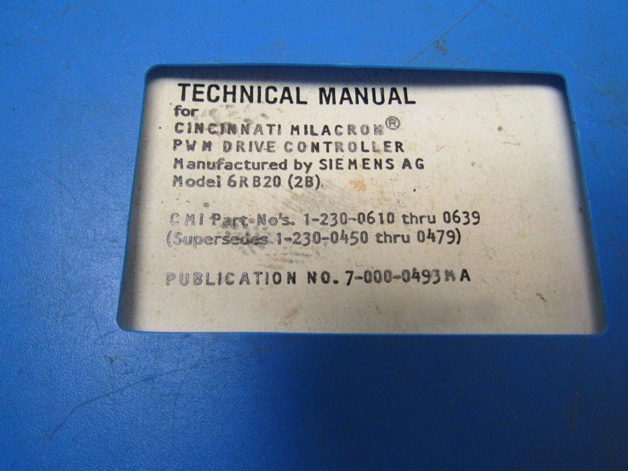 Indramat Cincinnati Milacron Cinturn Programming Technical Manuals Lot of 10