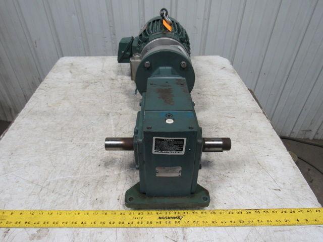 Dodge Reliance C262B15N180KL1 3HP 460V 15:1 Ratio Dual Shaft Gearmotor W/Brake
