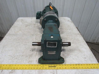 Dodge Reliance C262B15N180KL1 3HP 460V 15:1 Ratio Dual Shaft Gearmotor W/Brake