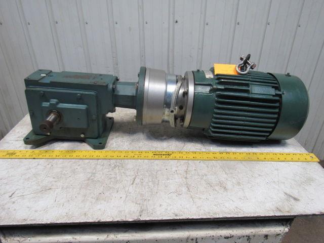 Dodge Reliance C262B15N180KL1 3HP 460V 15:1 Ratio Dual Shaft Gearmotor W/Brake